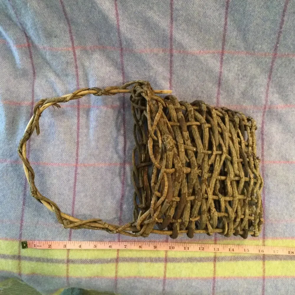 Handmade Rustic‎ Willow Hanging Basket Farmhouse French Country Primitive 16